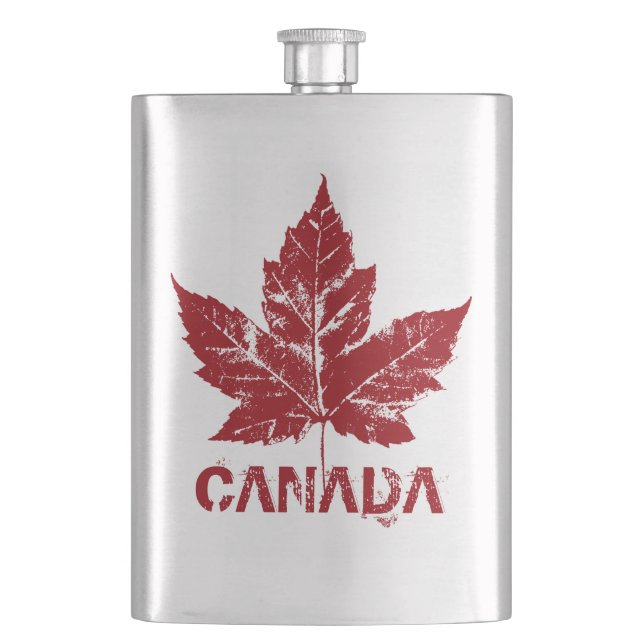 Kanada Souvenirflaska Anpassad Kanada Drickflaska Fickplunta (Framsidan)