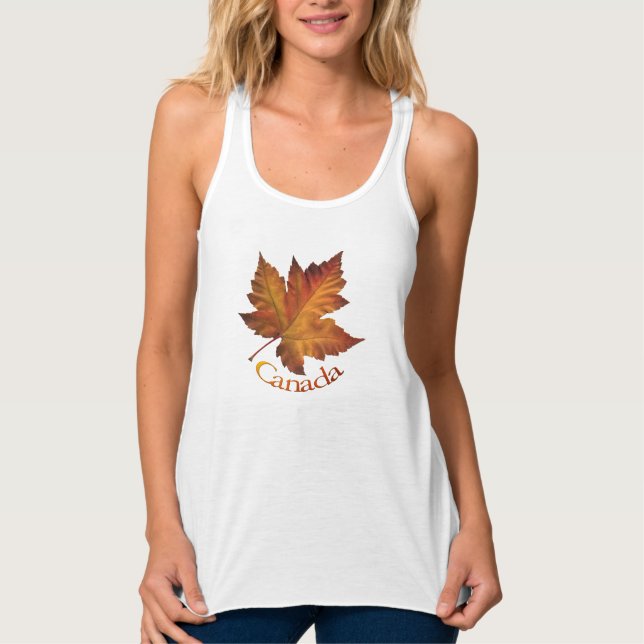 Kanada Souvenirs Women's Tanktop Canada Gifts Linne Med Racerback (Framsida)