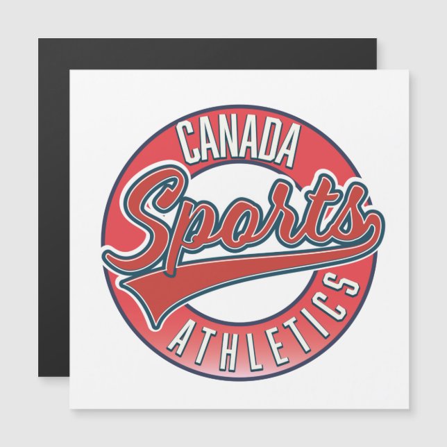Kanada Sport Athletisk röd logotyp (Fram/baksida)