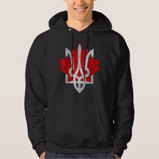 Kanada står med Ukraina Jackat av Arm Maple Maple Hoodie