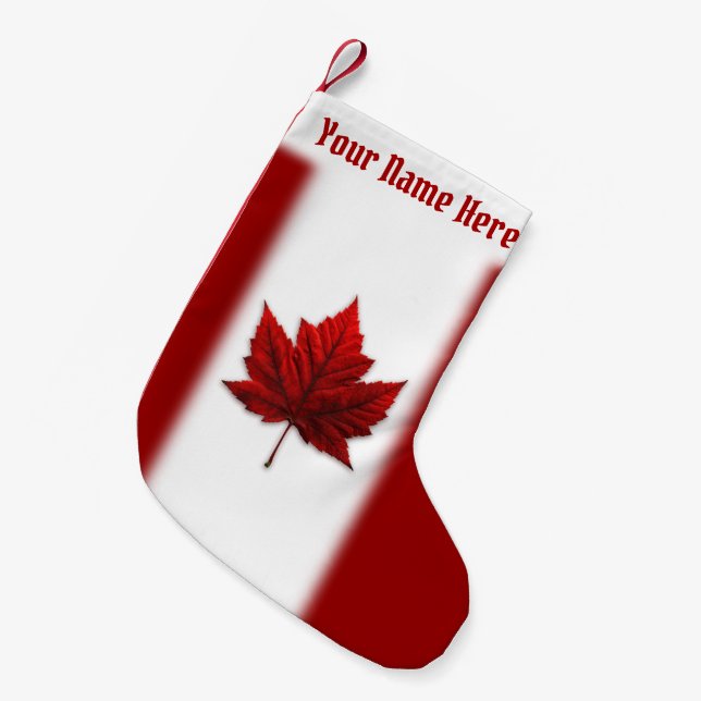 Kanada Stocking Canada Flagga jul Stockings Liten Julstrumpa (Framsidan (Hängande))