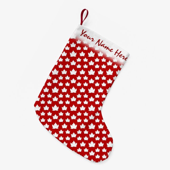 Kanada Stocking Canada Maple Löv jul Sock Liten Julstrumpa (Framsidan (Hängande))