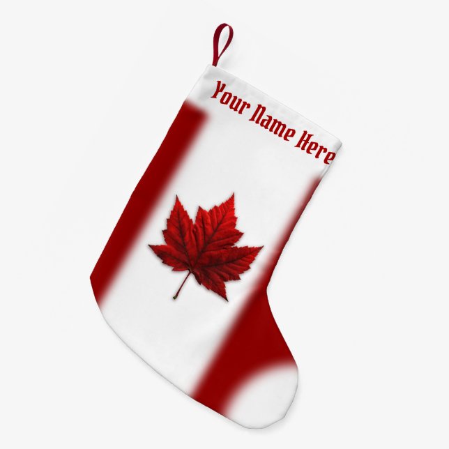 Kanada Stocking Canada Maple Löv jul Sock Liten Julstrumpa (Framsidan (Hängande))