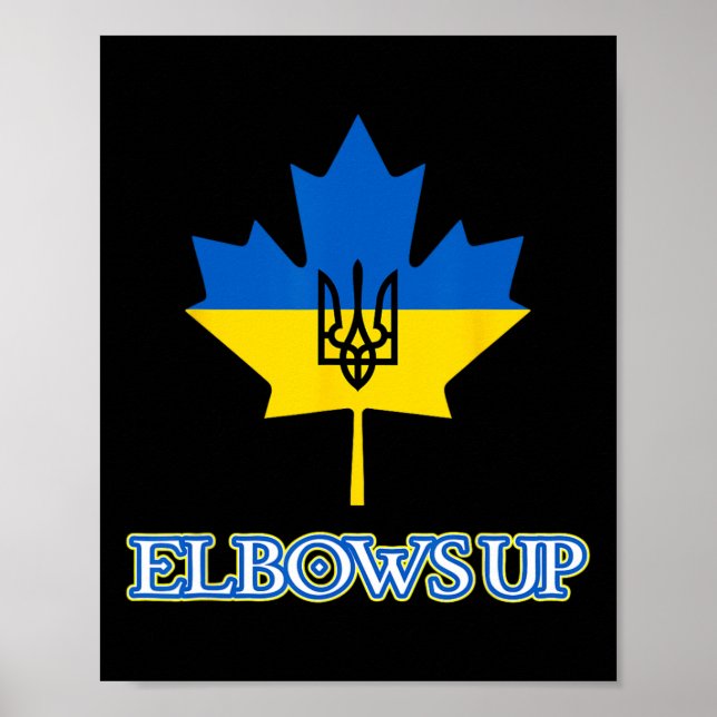 Kanada Stöder Ukraina Knuffar Upp Lönnbladstrident Poster (Framsidan)