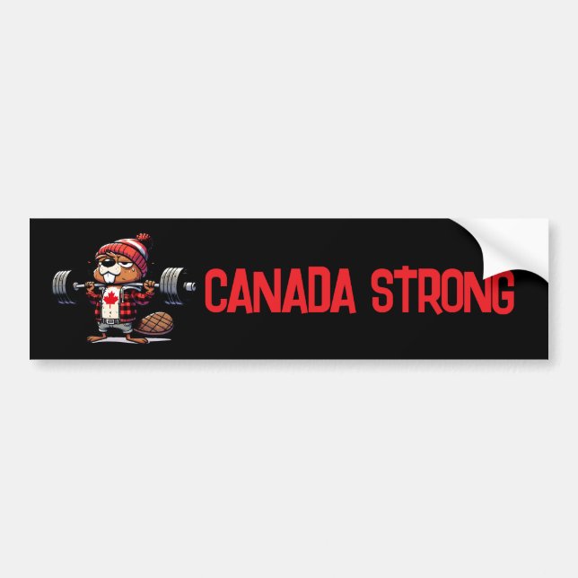 Kanada Strong Weight Living Beaver Bildekal (Framsidan)