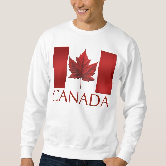 Kanada Sweatshirt Canada Flagga Souvenir Sweatshir (Framsida)