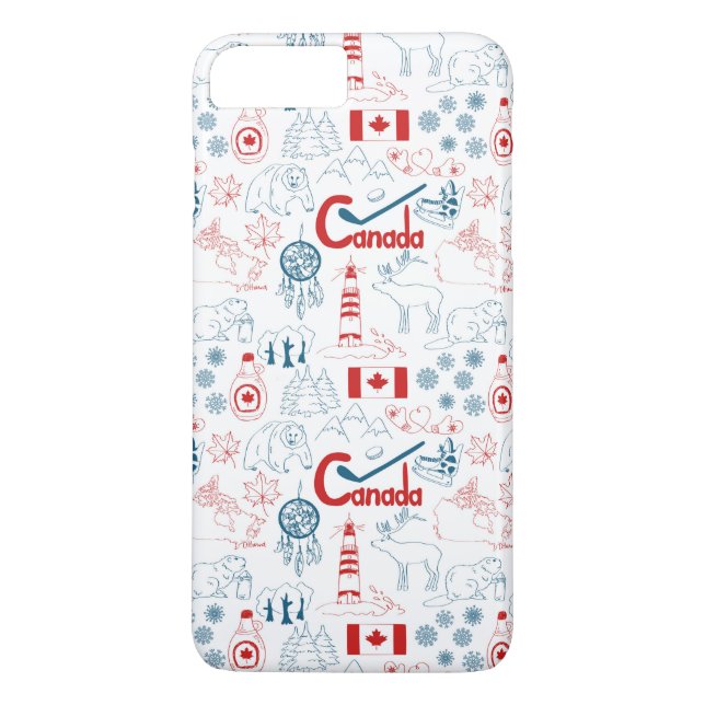 Kanada| Symboler Mönster Case-Mate iPhone Skal (Baksida)