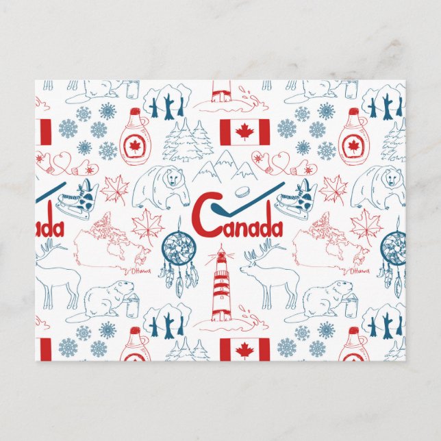 Kanada | Symboler Mönster Vykort (Framsida)