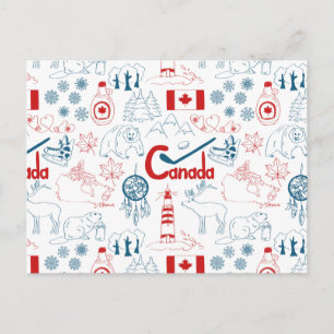 Kanada   Symboler Mönster Vykort