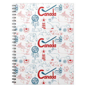 Kanada symbolmönster anteckningsbok med spiral
