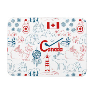 Kanada symbolmönster magnet