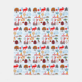 Kanada Symbols Fleecefilt