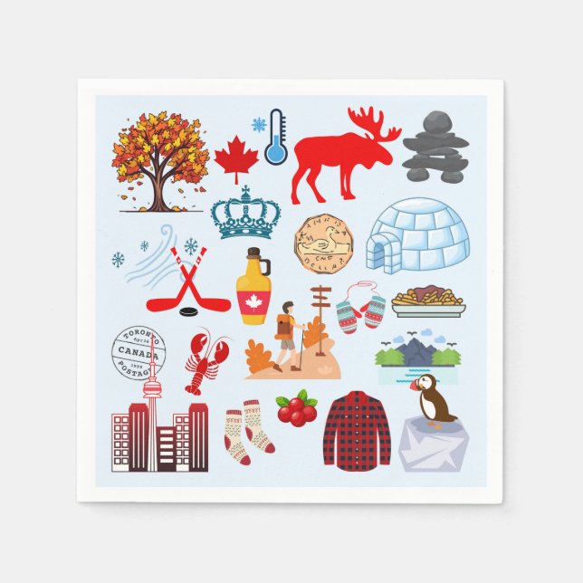 Kanada Symbols Pappersservett (Framsidan)