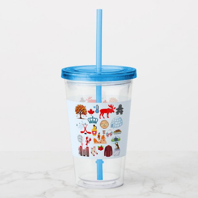 Kanada Symbols Take Away Mugg (Framsida)
