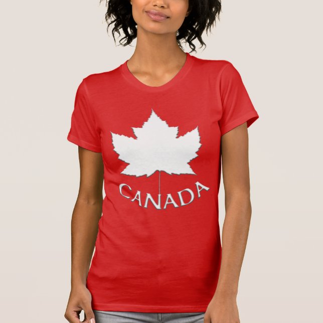 Kanada T-shirt Women's Plus Storlek Canada Souveni (Framsida)