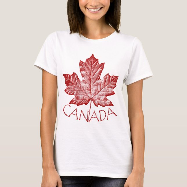 Kanada T-shirts Plus Storlek Canada Women's Shirts (Framsida)