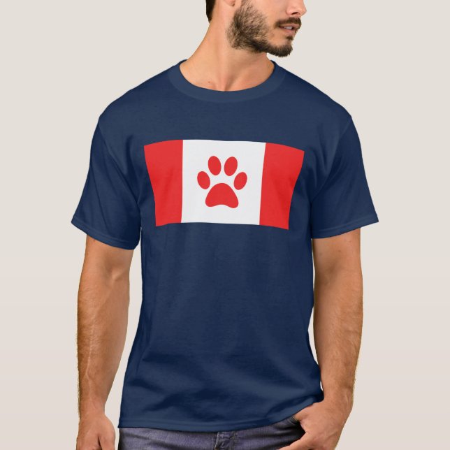 Kanada Tass Flagga - Lustigt kanadensiska Flagga T Shirt (Framsida)