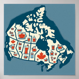 Kanada tea karta poster