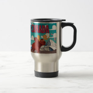 Kanada Tecknad Älg Vintage Affisch Resemugg