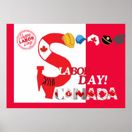 Kanada-tema för arbetsdag poster