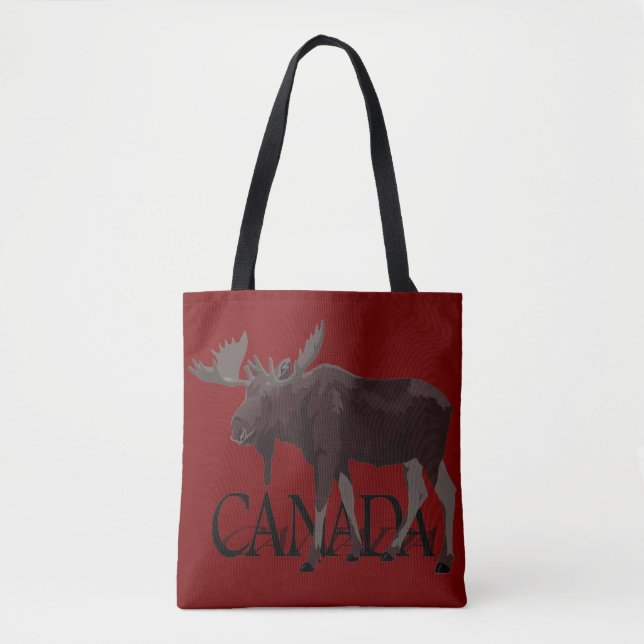 Kanada Tote bags Anpassningsbar Canada Moose Shopp Tygkasse (Framsida)