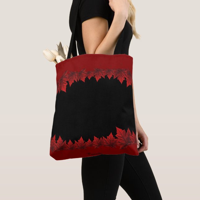 Kanada Tote bags Red Canada Maple Löv Bags Tygkasse (Närbild)