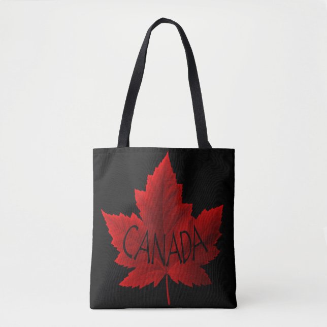 Kanada Tote bags Red Maple Löv Souvenir Bags Tygkasse (Framsida)