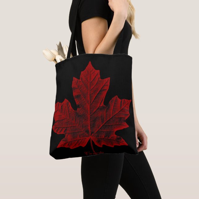 Kanada Tote bags Retro Canada Maple Löv Bags Tygkasse (Närbild)