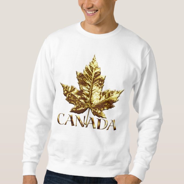 Kanada Tröja Kanada Flagga  Souvenir Tröja Lång Ärmad Tröja (Framsida)