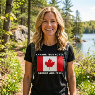 Kanada True North Strong And Free. T Shirt