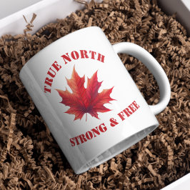 Kanada True North Strong & Free Maple Löv Kaffemugg