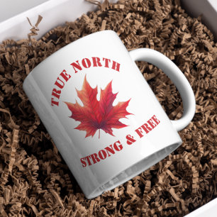 Kanada True North Strong & Free Maple Löv Kaffemugg