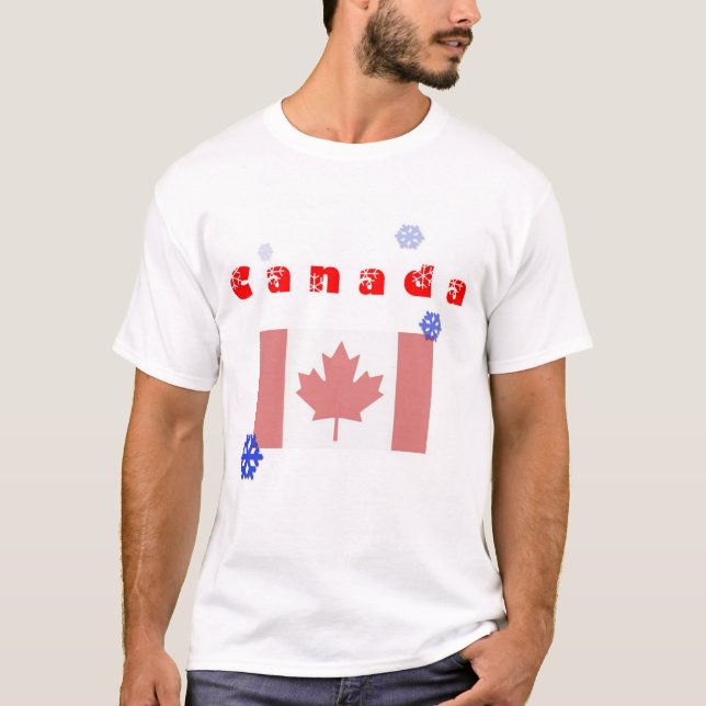 Kanada tshirt tee shirt (Framsida)