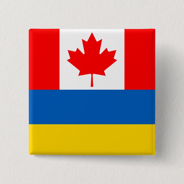 Kanada Ukraina Badge Knapp (Framsida)