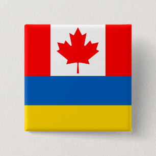 Kanada Ukraina Badge Knapp