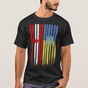 Kanada, Ukraina, Flagga T Shirt