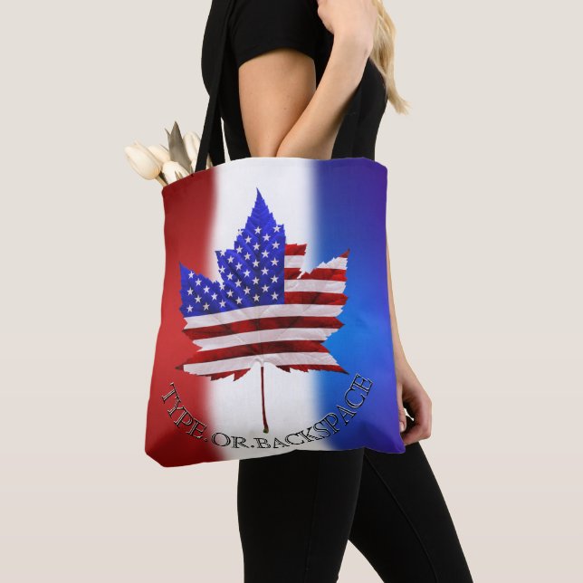 Kanada USA Handväskor Kanada / US Souvenirväskor  Tygkasse (Närbild)