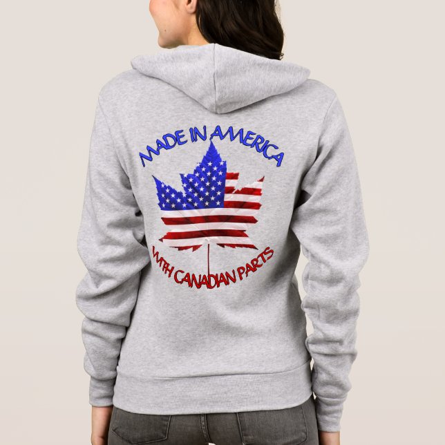 Kanada USA Hoodie Personlig USA Kanada Jacka T Shirt (Baksida)
