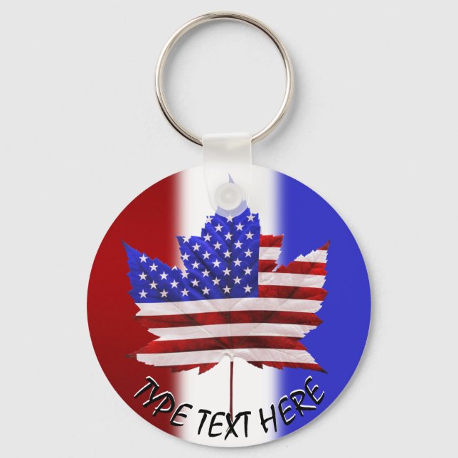 Kanada USA Keychain USA / Kanada Souvenir Keychain Nyckelring (Framsida)