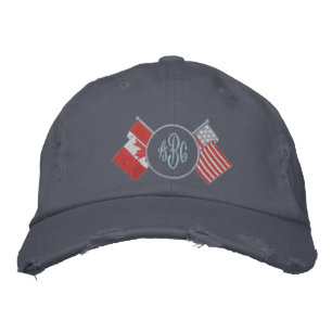 Kanada - USA - Monogram Hat Broderad Keps