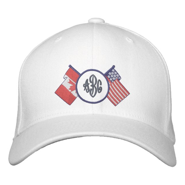 Kanada - USA - Monogram Hat Broderad Keps (Framsida)