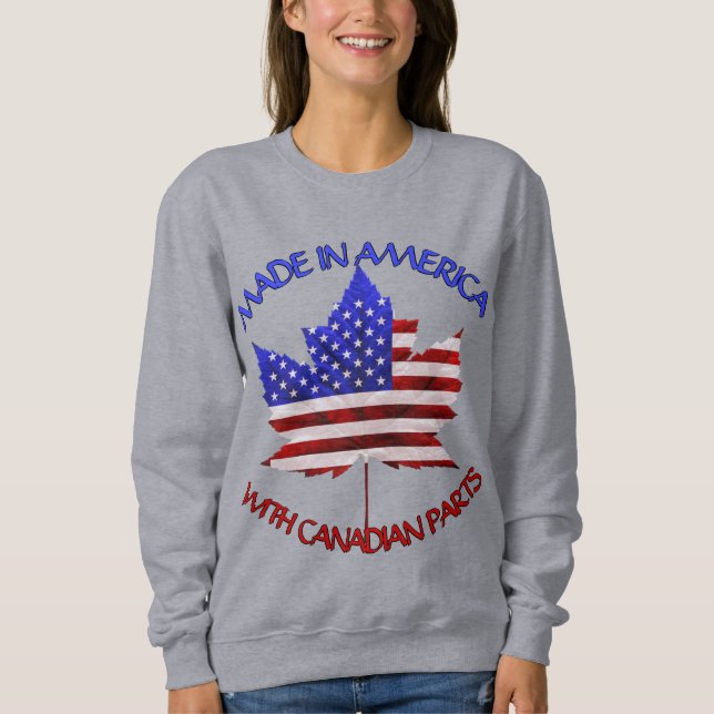 Kanada USA Shirt Personlig US Canada Sweatshirt T Shirt (Framsida)