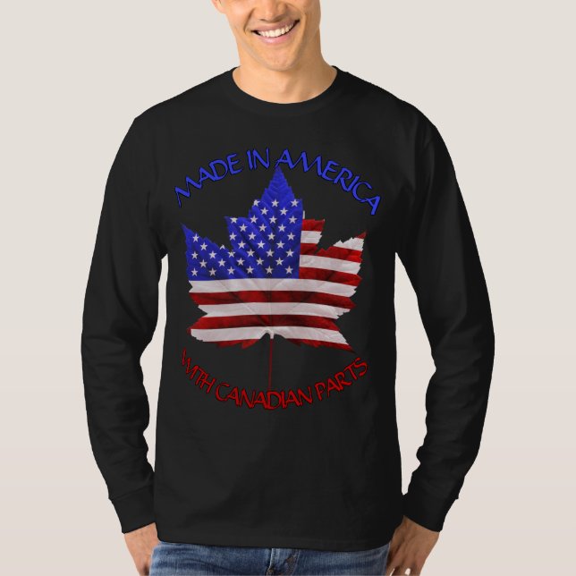 Kanada USA Shirt Personlig US Canada T-shirts (Framsida)