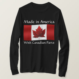 Kanada USA Shirts Canada US Flagga Souvenirs T Shirt