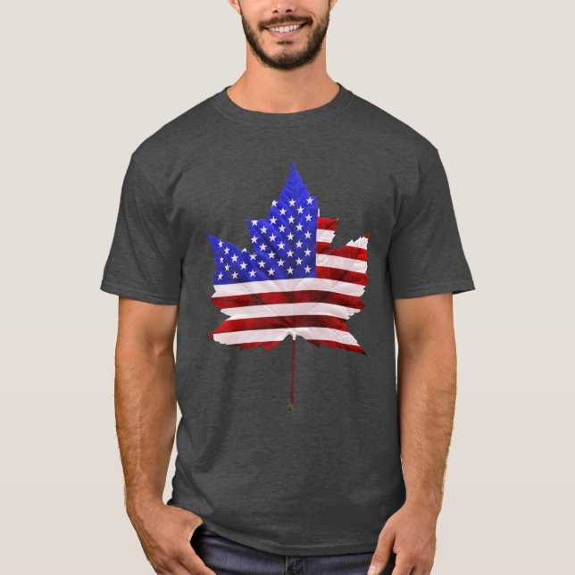 Kanada USA Souvenir T-shirt Plus Storlek Manar (Framsida)