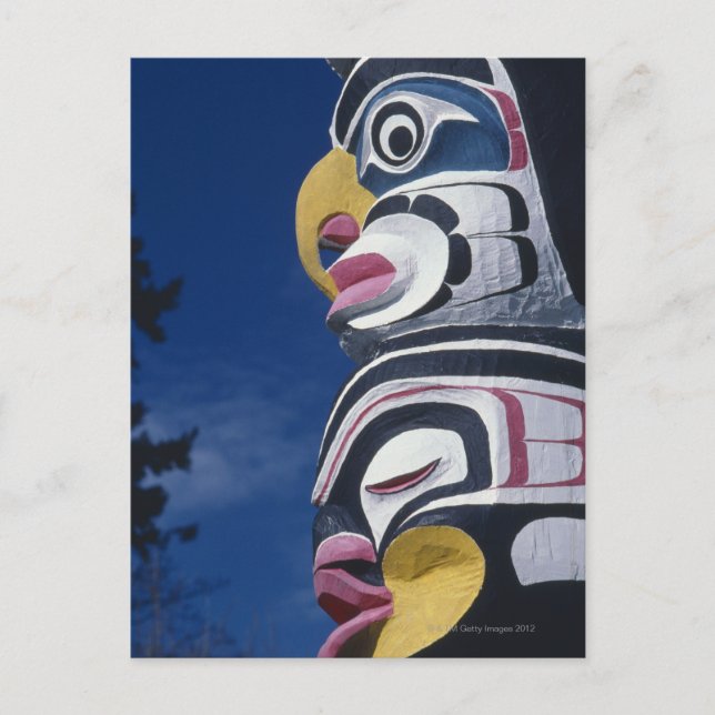 Kanada, Vancouver, Stanley Park, totem pole Vykort (Framsida)