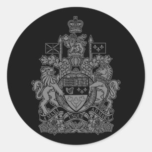 Kanada vapensköld - Kanada vapensköld Runt Klistermärke