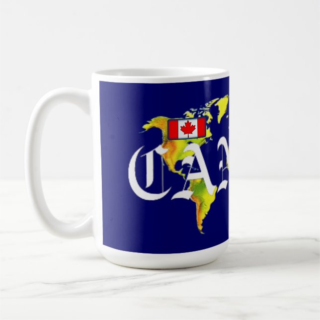 KANADA VÄRLDSKARTA KAFFEMUGG (Vänster)