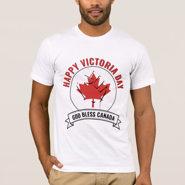 Kanada VICTORIA DAY Välsigna dig T Shirt (Framsida)