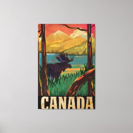 Kanada Vintage Resa Affisch Canvastryck
